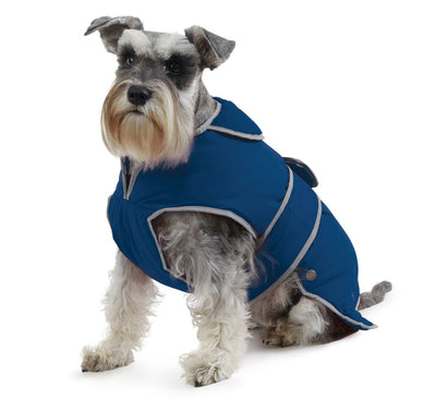 Ancol Stormguard Fleece Lined Coat & Chest Protector Blue Large